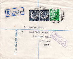 Irland Eire, 2x2 1/2d On Regd. FDC From Dublin 29.VIII.44, Together With 1/2d  - Autres & Non Classés