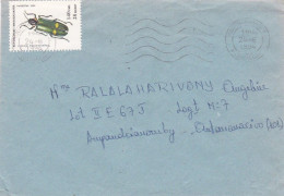 MADAGASCAR -1994--Lettre ANTANANARIVO  Timbre Insecte  Seul  Sur Lettre...cachet - Madagaskar (1960-...)