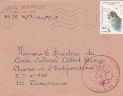 MADAGASCAR -1985--Lettre ANTANANARIVO Pour TANANARIVE  Timbre Oiseau   Seul  Sur Lettre...cachet Lycée - Madagascar (1960-...)