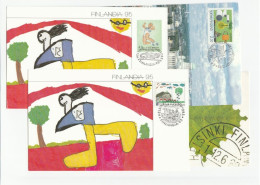 Collection FINLANDIA Event CARDS Finland Philatelic Exhibition Postcards, Cover Stamps Postcard - Cartas & Documentos