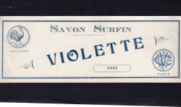 Etiquette Savon - SAVON  SURFIN  - VIOLETTE - PARIS - Labels