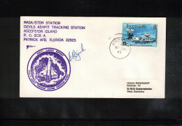 Ascension 1983 Space / Weltraum Space Shuttle- NASA STDN Station Devils Ashpit Tracking Station Interesting Signed Cover - USA