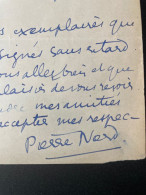 Pierre Nord - 1937 - Correspondance [1 Lettre] - Schrijvers