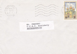 MADAGASCAR -1995--Lettre Pour ANTANANARIVO  Timbre Moscou Cathédrale Du Kremlin   Seul  Sur Lettre...cachet - Madagascar (1960-...)