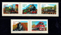 Australia 2004 Railways - Trains  Set Of 5 Self-adhesives MNH - Neufs