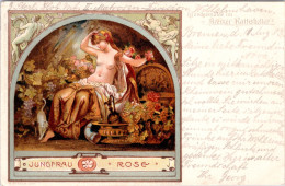 Wandgemälde Im Bremer Rathskeller , Jungfrau Rose (Stempel Bremen 1903 , Nach Norwegen) - Bremen