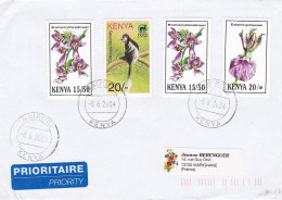 KENYA -2004--Lettre NAIROBI Pour MARIGNANE-13 (France) Timbres Divers (fleurs, Singe)....cachet - Kenya (1963-...)