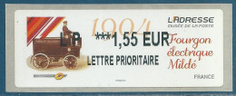 LISA 2 (ATM) LP ***1,55 EUR LETTRE PRIORITAIRE Sur Papier L'Adresse Musée De La Poste - Fourgon Mildé - 2010-... Abgebildete Automatenmarke