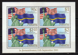 Nauru 2002 In Remembrance - Victims Of Terrorist Attacks On U.S.A., 11 September 2001 S/S. MNH - Nauru