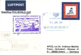 [dx34c] Sonderflugpost - Segelflug - Fussball WM 2006 - SVR - Privatpost 01.07.2006 - 2006 – Germany