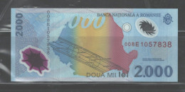 ROMANIA 2000 Lei SINGLE 008E 1057838 NO FOLDS,DAMAGES,CRISPY,ALMOST PERFECT - Rumänien