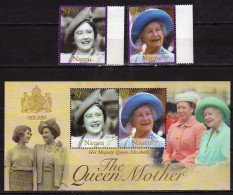 Nauru - 2002 Queen Elizabeth The Queen Mother Commemoration Stamps And S/S. MNH - Nauru