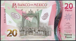 MEXICO $20 ! SERIES DE NEW 16-JAN-2023 DATE ! Jonathan Heat Sign. INDEPENDENCE POLYMER NOTE Read Descr. For Notes - Mexico