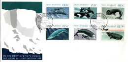 NEW  ZEALAND   FDC, Whales    /    NOUVELLE - ZELANDE, Lettre De Première Jour, Baleines   1988 - Ballenas