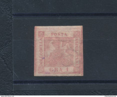 1858 , NAPOLI, N° 3 , 1 Grana ROSA Chiaro, Firmato Alberto Diena , Nuovo - Nápoles