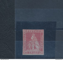 1851-52 Toscana, N° 4 - 1 Crazia Carminio Chiaro Su Grigio, Nuovo Senza Gomma S - Toscana