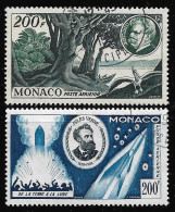 Monaco P.A N°59/60 Oblitéré, J.Verne, A Schweitzer. Cote 76.5€. - Poste Aérienne