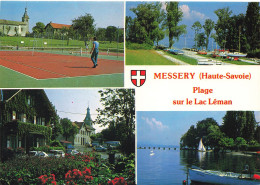 CPSM Messery-Plage Sur Le Lac Léman-Multivues-Timbre-RARE     L2681 - Messery