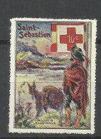 FRANCE 1914-1916 WWI Military Poster Stamp Vignette Saint Sebastien Red Cross (*) - Cruz Roja