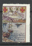 FRANCE 1914-1916 WWI Military Poster Stamp Vignette Reunion Red Cross (*) - Cruz Roja