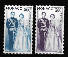 Monaco P.A N°71/72** Et Oblitéré, Couple Princier. Cote 51€ - Poste Aérienne