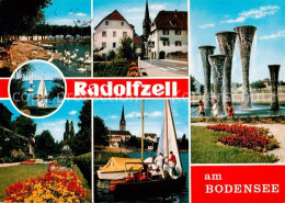 73813288 Radolfzell Bodensee Teilansichten Park Segeln Wasserfontaene Radolfzell - Radolfzell