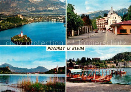 73774531 Bled Ortsansicht Hotels Bleder See Bootsverleih Insel Luftbild Bled - Slowenien
