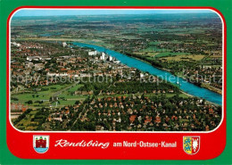 73104996 Rendsburg Fliegeraufnahme Mit Nord Ostsee Kanal Rendsburg - Rendsburg