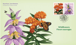 2024 Canada Flower Wildflowers FDC With Pair From Booklet - 2011-...