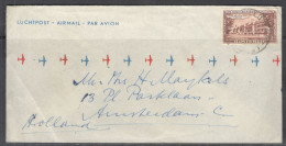 Australia.   Stamp Sc. 243 On Air Mail Letter, Sent From Melbourne On 5.10.1952 To Holland - Covers & Documents