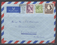 Australia.   Stamp Sc. 231, 256, 302 On Air Mail Letter, Sent From Brisban On 15.12.1958 To Holland - Cartas & Documentos