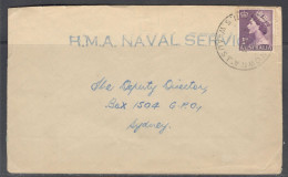 Australia. H.M.A. Naval Service. Stamp Sc. 257 On Naval Service Letter Sent From Naval P.O. Nowra On 1.10.1954 To Sydney - Lettres & Documents