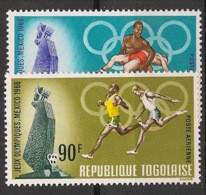 TOGO - 1968 - Poste Aérienne PA N°YT. 97 à 98 - Mexico / Olympics - Neuf Luxe ** / MNH / Postfrisch - Togo (1960-...)