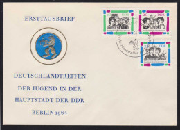 Deutschlandtreffen Der Jugend Berlin 1964 Auf FDC Ohne Anschrift - Other & Unclassified