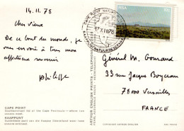 AFRIQUE DU SUD CARTE RESERVE DE CAPE POINT POUR LA FRANCE 1978 - Cartas & Documentos