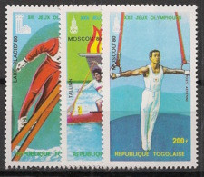 TOGO - 1979 - Poste Aérienne PA N°YT. 406 à 408 - Lake Placid / Olympics- Neuf Luxe ** / MNH / Postfrisch - Togo (1960-...)