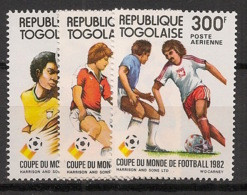 TOGO - 1982 - Poste Aérienne PA N°YT. 473 à 475 - Football World Cup Espana 82 - Neuf Luxe ** / MNH / Postfrisch - Togo (1960-...)