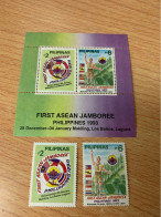 Philippines Stamp Scout 1993 MNH Flags Set S/s - Filippine