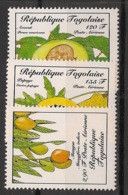 TOGO - 1986 - Poste Aérienne PA N°YT. 602 à 604 - Fruits - Neuf Luxe ** / MNH / Postfrisch - Togo (1960-...)
