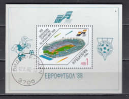 Bulgaria 1988 - European Football Championship, Germany, Mi-nr. Bl. 178A, Used - Used Stamps