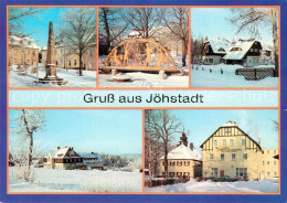 73093980 Joehstadt Postmeilensaeule Schwibbogen Gaststaette Ferienheim Berghof   - Jöhstadt