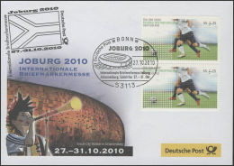 South Africa FDC FJOBURG Johannesburg 2010 Internl Briefmarkenmesse Deutshe Post Soccer Stadion Football Sports Stamps - 2010 – África Del Sur