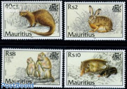 Mauritius 1994 Mammals 4v, Mint NH, Nature - Animals (others & Mixed) - Monkeys - Rabbits / Hares - Mauritius (1968-...)