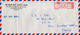 JAPON EMA SUR LETTRE DE SHINJUKU POUR LA FRANCE 1989 - Briefe U. Dokumente