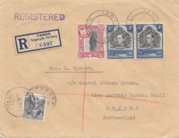Kenya 1938: Registered Tanga To Lugano/Switzerland - Kenya (1963-...)