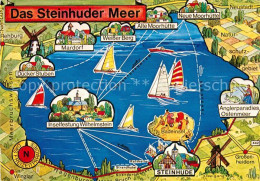 73090638 Steinhuder Meer Panoramakarte Steinhuder Meer - Steinhude