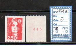 PHOTO Recto-verso  Roulettes N° Rouge ** N° 2719a - Coil Stamps