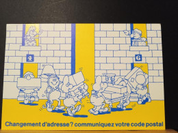 Code Postal, Carte Postale En Franchise "Changement D'adresse? Communiquez Votre Code Postal". Neuve - Cartas & Documentos