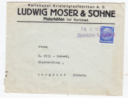 Sudetenland Brief Der Fa.Ludwig Moser Maierhöfen Nach Burgdorf/Schweiz Zoll - Sudetenland