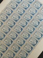 FEUILLE SHEET ENTIERE ANDORRE N 95 Armoiries 40c 1944 NEUF** - Unused Stamps